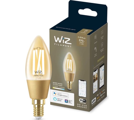 Лампа Wiz Wi-Fi BLE 25W C35E14920-50Amb1PF/6 929003017701