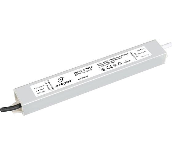 Блок питания Arlight ARPV-24045-D 022696 - выгодная цена, отзывы, характеристики, фото - купить в Москве и РФ