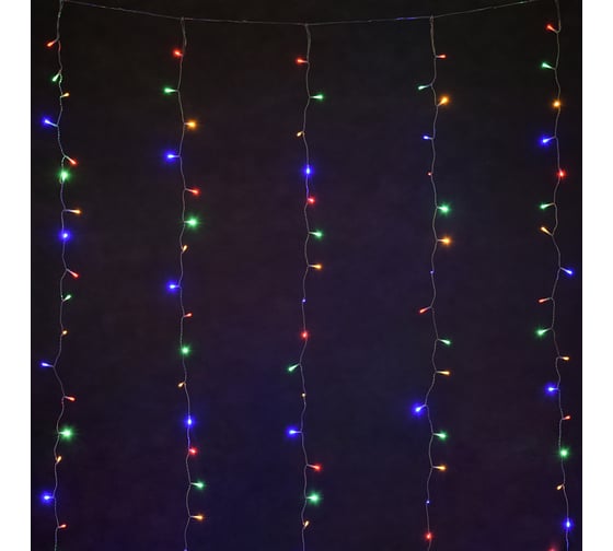 Электрогирлянда VEGAS Занавес 96 разноцветных LED ламп, 1.5x1.5 м 55146