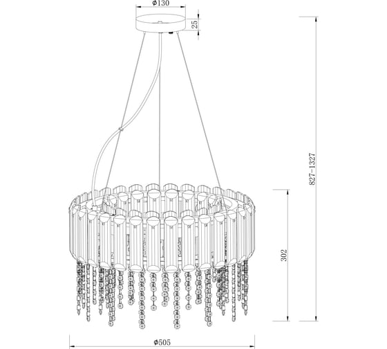 Подвесной светильник MAYTONI Hail 6хE14x40 W MOD097PL-06CH