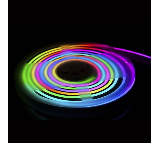 Гибкий неон MAKSILED 5В, 17.5Вт/м, 6x12мм, 96LED/м, IP33, RGB, мульти, 3 м ML-NF-6mm-RGB-Smart