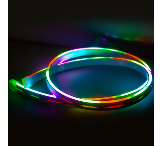 Гибкий неон MAKSILED 5В, 17.5Вт/м, 6x12мм, 96LED/м, IP33, RGB, мульти, 3 м ML-NF-6mm-RGB-Smart