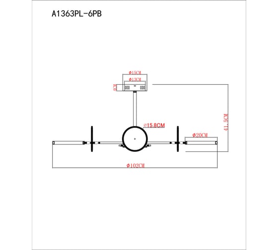 Люстра ARTE LAMP SIENNA A1363PL-6PB