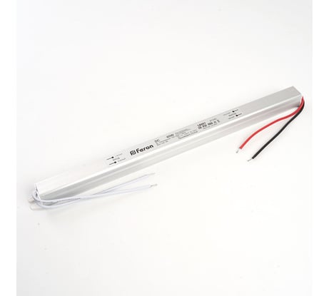 Электронный трансформатор FERON для светодиодной ленты 60W 24V (ультратонкий драйвер), LB001 48014