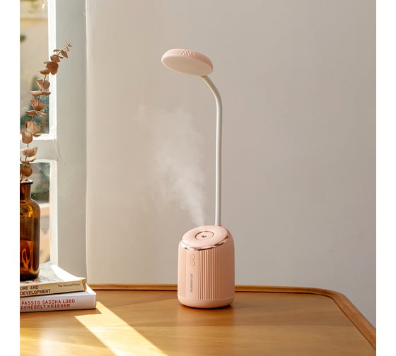 Настольная лампа с увлажнителем 2в1 ZDK Homium Light&bright, розовая light09098