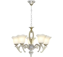 Люстра De Fran Е27 220В 5x40В античный белый с золотом, YP2-3257-5WH