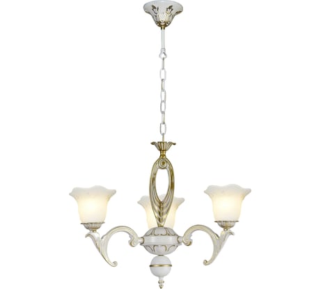 Люстра De Fran Е27 220В 3x40В античный белый с золотом, YP2-3257-3WH