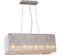 Люстра De Fran Е14 40Вт пульт, LED 14, хром+органза, кристаллы, AL2-D12208-4ACH
