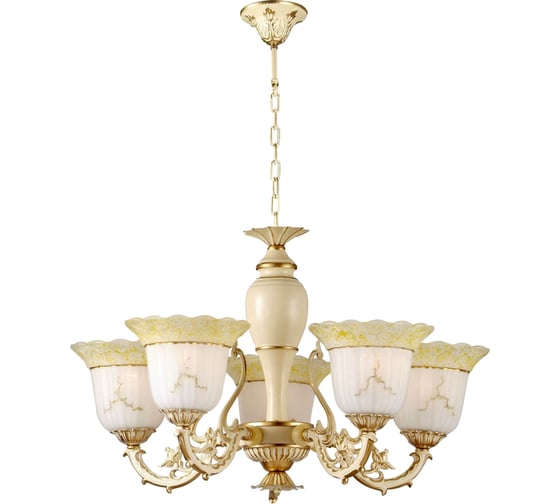 Люстра De Fran Е27 220В 5x40Вт античный кремовый, YP2-3234-5CR