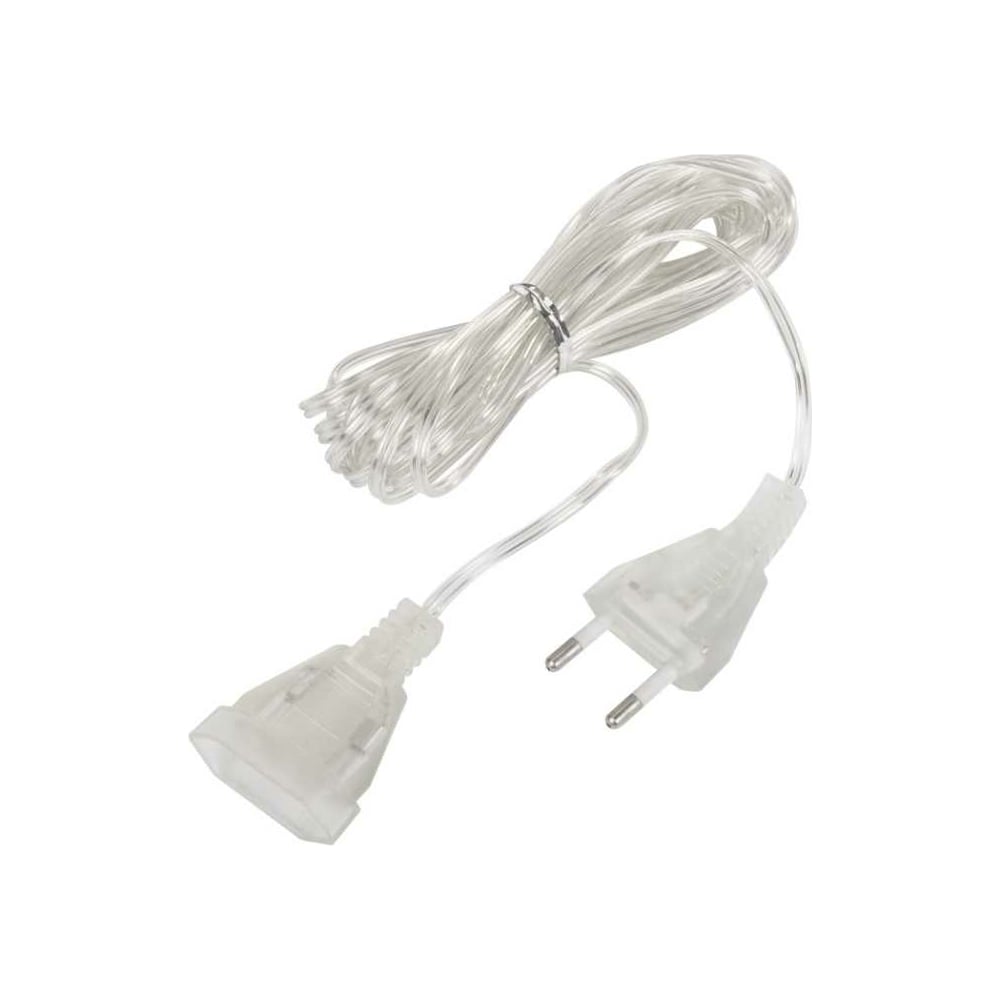 УдлинительдляэлектрогирляндЗолотаясказка3м,прозрачныйшнур,пакет,591712