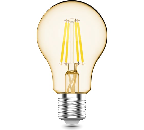 Лампа Gauss Basic Filament А60 4,5W 300lm 2200К Е27 golden LED 1021245