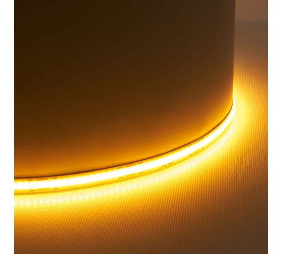 Светодиодная LED лента FERON LS530 COB 320SMD(2110) 8Вт/м 24V 5000x8x1.8мм IP20, желтый 48269