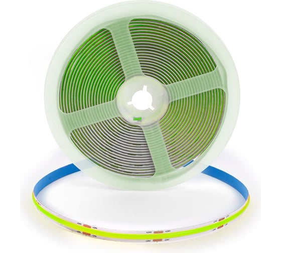 Светодиодная LED лента FERON LS530 COB 320SMD(2110) 8Вт/м 24V 5000x8x1.8мм IP20, зеленый 48268