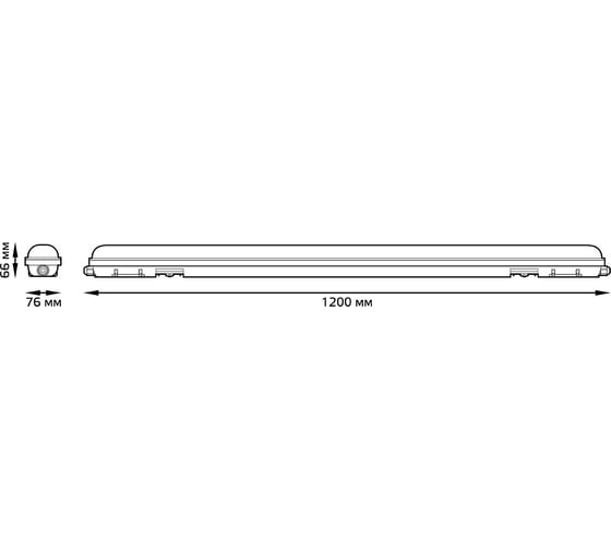 Светильник Gauss IP65 LED ССП-176 EVO IP65 12007666 36W 3960lm 6500K с БАП на 1ч, 864425336A