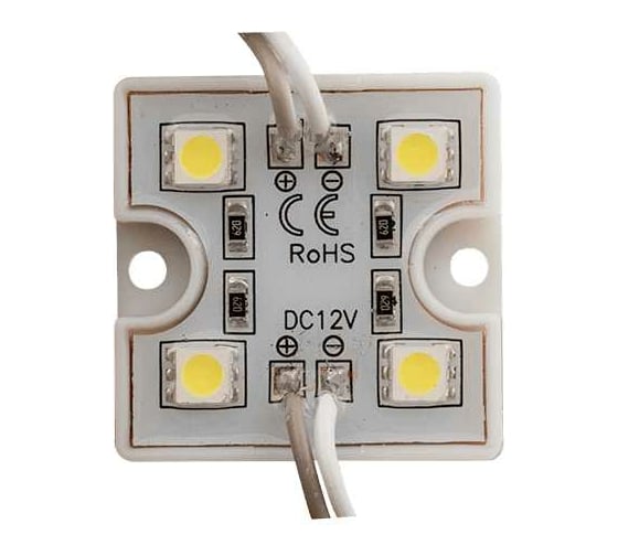 Модуль для светодиодных лент SWG SMD5050 4LED, 6500K, IP65 1.08W DC12V 120 72-80 LM, 7.5 см 00-00002015