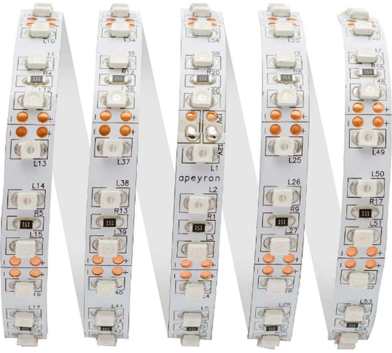 Светодиодная лента Apeyron 12В, СТ, 9,6Вт/м, smd3528, 120д/м, IP20, ширина подложки 8мм, 9м 00-536