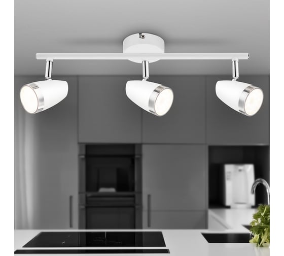 Светодиодный настенно-потолочный поворотный светильник Rivoli спот Kelly 6155-703 LED 3x4 Вт 3200К, Б0054685