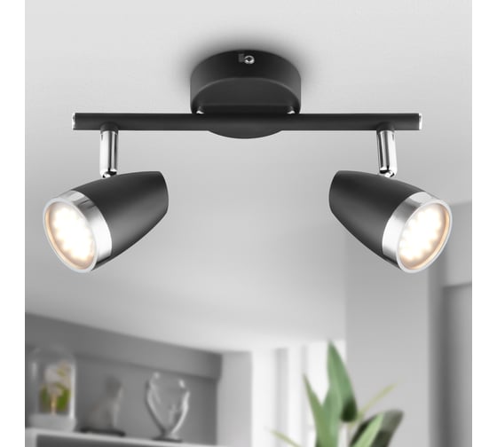 Светодиодный поворотный настенно-потолочный светильник Rivoli спот Joyce 6156-702 LED 2x4 Вт 3200К, Б0054689