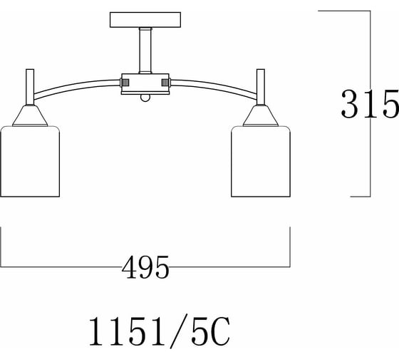 Потолочная люстра J-Light 1151/5C
