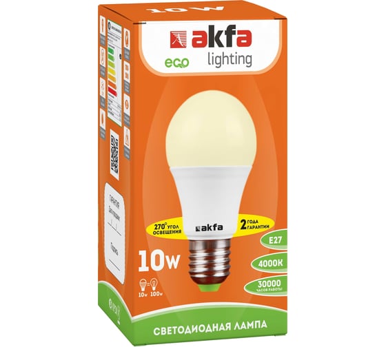Светодиодная лампа Akfa Lighting AK-LBL 10W 4000K E27 FLLBL102740A