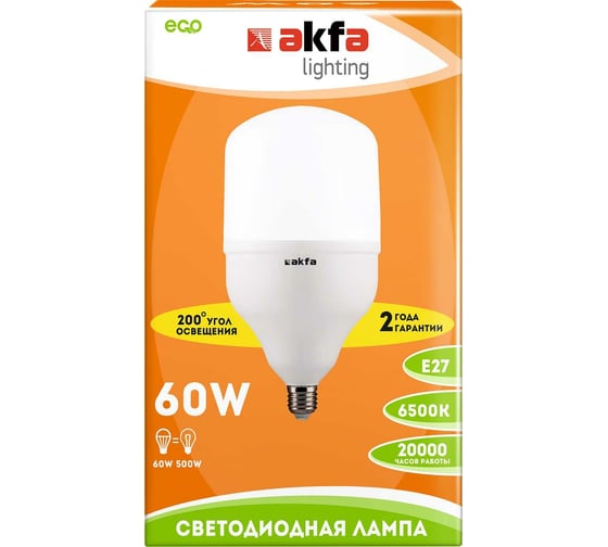 Светодиодная лампа Akfa Lighting AK-LCB 60W 6500K FLLCB602765A
