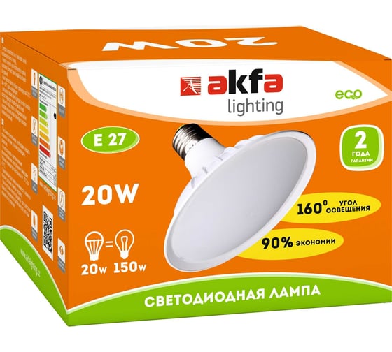 Светодиодная лампа Akfa Lighting АК-UFO-20W 6500K E27 FLUFO200065A