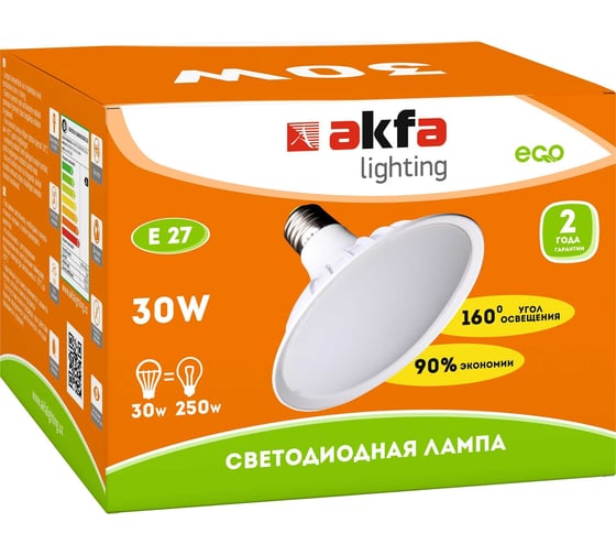 Светодиодная лампа Akfa Lighting АК-UFO-30W 6500K E27 FLUFO300065A