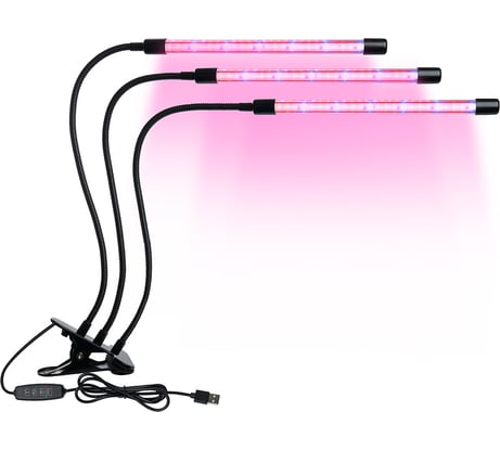 Светодиодный светильник для растений FERON 6W, алюминий, пластик IP40, DE7000, 41902