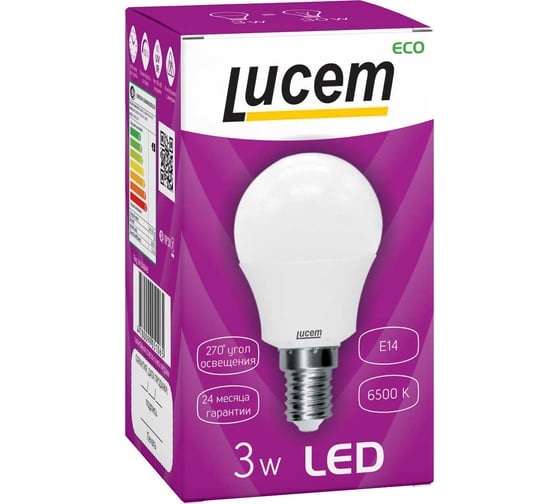 Светодиодная лампа Lucem LM-LBL 3W 6500K E14 FLLBL031465L