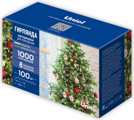 Светодиодная гирлянда Uniel ULD-S10000-1000/DGA WHITE IP20 UL-00009934