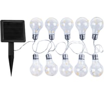 Гирлянда TDM ELECTRIC ССГ-110 "Лампы" на солнечной батарее, 1,3 м, 60 LED, теплый белый, IP44, SQ0330-0181