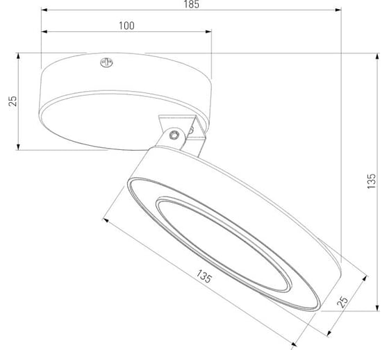 Накладной светильник Elektrostandard - Spila черный 12W 4200К 25105/LED/ a060185