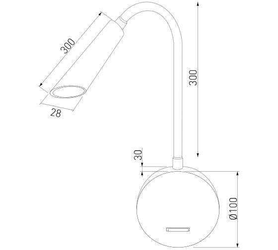 Настенный светодиодный светильник Elektrostandard - Stem 40120/LED белый a060541