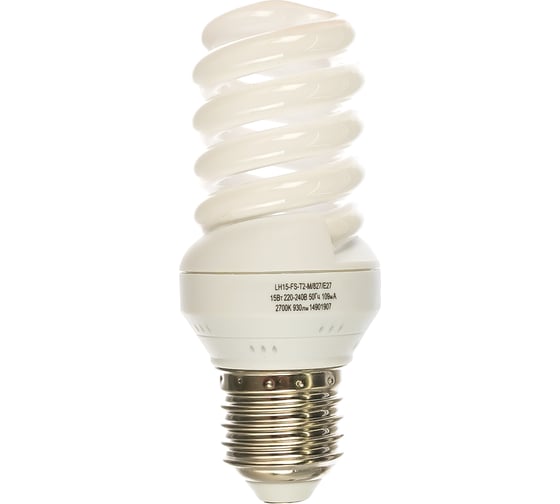 Лампа энергосберегающая 15Вт Camelion LH15-FS-T2-M/827/E27 10596