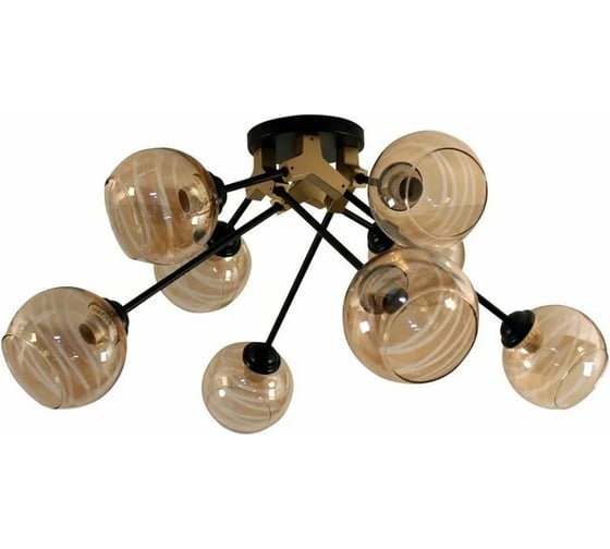 Светильник ЭЛЕТЕХ Молекула 1-А НПБ 01-8х60-104 Е27 ИУ 1005404326 1