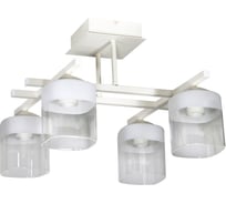 Потолочный светильник ЭЛЕТЕХ Базиль 141 белый муар (плафон 8597) НПБ 01-4x60-124 Е27 ИУ 1005404677