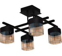 Потолочный светильник ЭЛЕТЕХ Базиль 141 черный муар (плафон 8421) НПБ 01-4x60-124 Е27 ИУ 1005404676