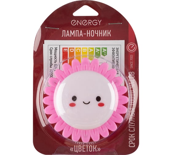 Лампа-Ночник ENERGY EN-NL-5 Цветок розовый 104275