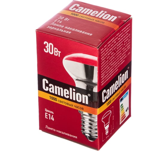 Зеркальная электрическая лампа накаливания MIC Camelion 30/R39/E14, 8976