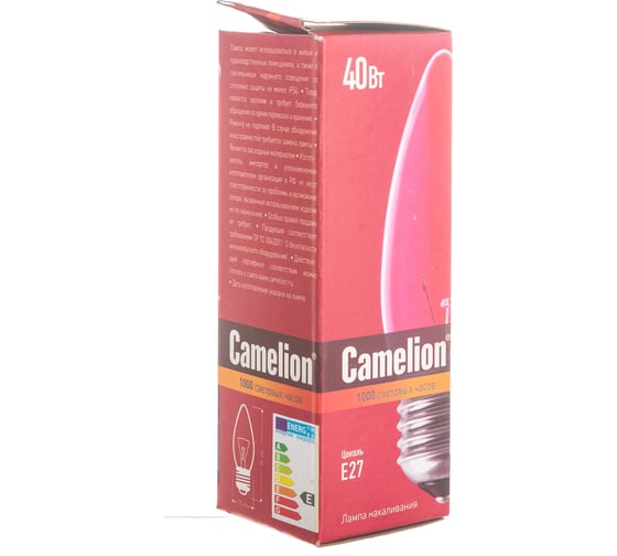 Электрическая лампа накаливания с прозрачной колбой MIC Camelion 40/B/CL/E27, 8975