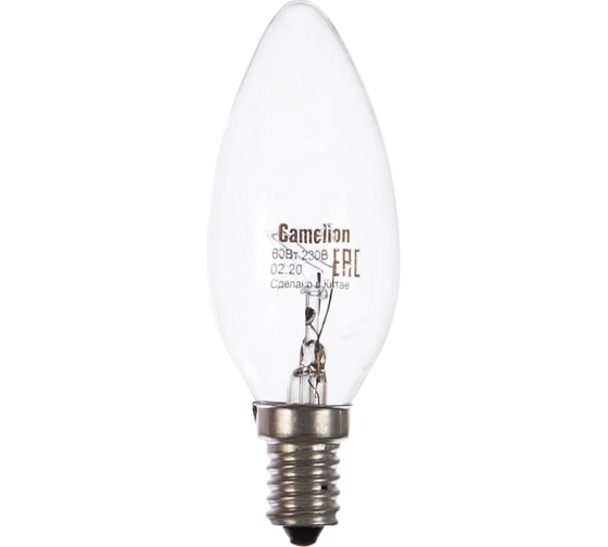 Электрическая лампа накаливания с прозрачной колбой MIC Camelion 60/B/CL/E14, 8970