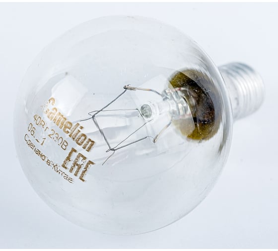 Электрическая лампа накаливания с прозрачной колбой MIC Camelion 40/D/CL/E14, 8969