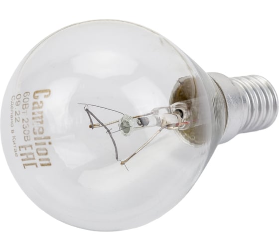 Электрическая лампа накаливания с прозрачной колбой MIC Camelion 60/D/CL/E14, 8972