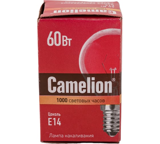 Электрическая лампа накаливания с прозрачной колбой MIC Camelion 60/D/CL/E14, 8972