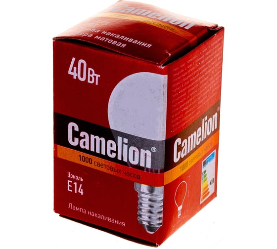 Электрическая лампа накаливания с матовой колбой MIC Camelion 40/D/FR/E14, 9868
