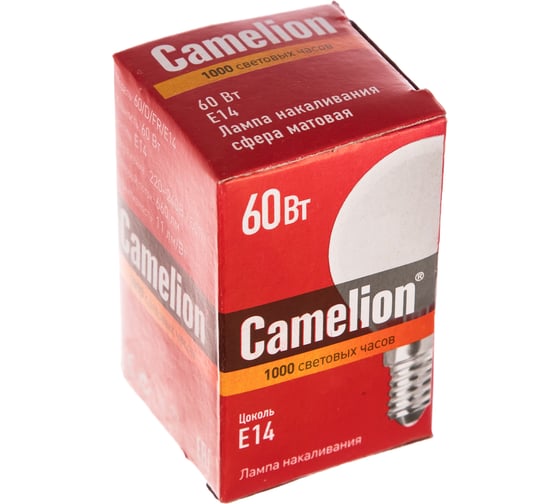Электрическая лампа накаливания с матовой колбой MIC Camelion 60/D/FR/E14, 9870
