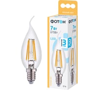 Светодиодная филаментная лампа ФОТОН LED FL BXS35 7W E14 3000K 24089