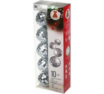 Электрическая гирлянда LED Сноубум насадка Диско-шар, 2м, 10LED шампань, пост.свеч, ПВХ прозр., 2хАА 381-411