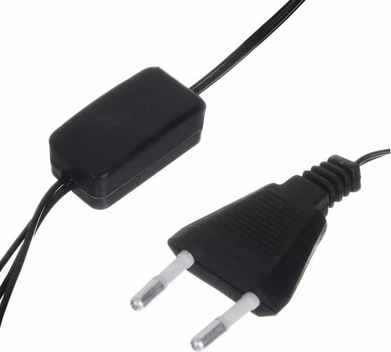 Электрическая гирлянда LED Сноубум нить 6м насадка матовый шар d22мм 30LED RG/RB автореж черный 220В 351-543