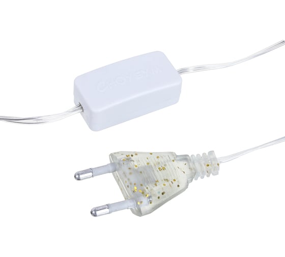 Электрическая гирлянда LED Сноубум сеть 144LED, 1.6x1.6м, шампань, плавное мерцание, ПВХ прозр., 220В 362-107